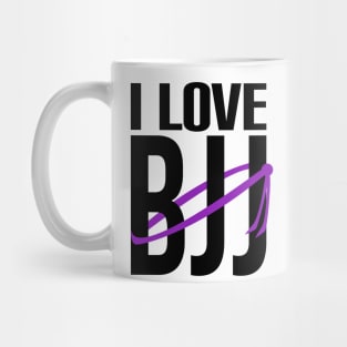 I love bjj - brazilian jiu jitsu purple belt Mug